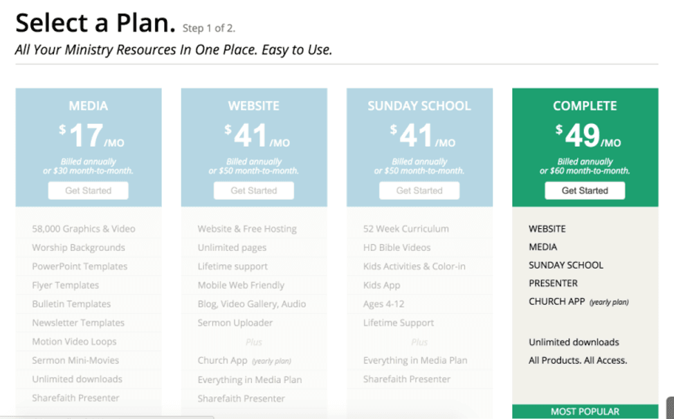select plan