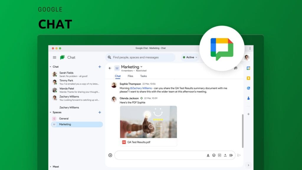 Google Chat защищает персональные данные