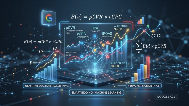 Как Google Ads на самом деле считает ставки в Smart Bidding: математика eCPC, Target CPA и pCvR